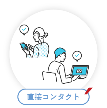 直接コンタクト